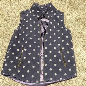 Corduroy zipper vest with pockets